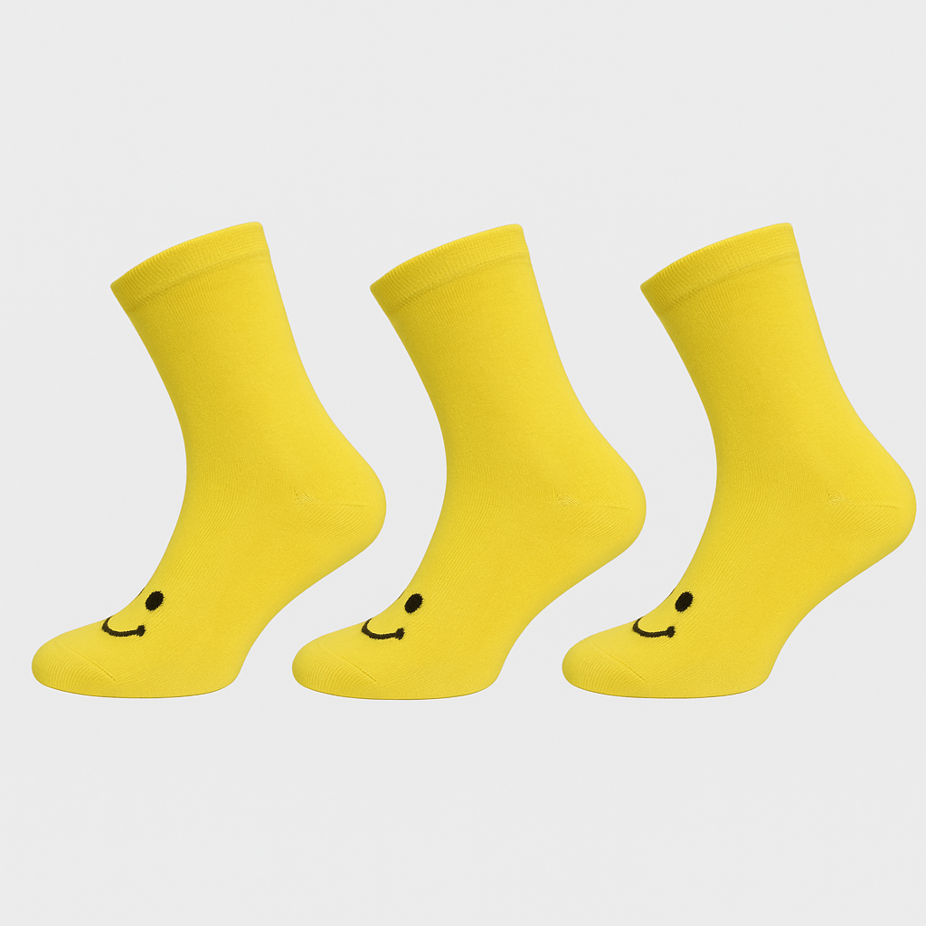 smiley nogavice 3v1 set rumena profil