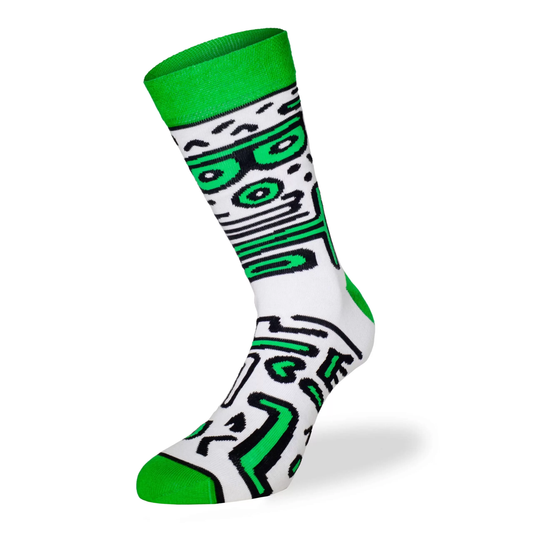 Funky-mops-1-zeleno-bele nogavice